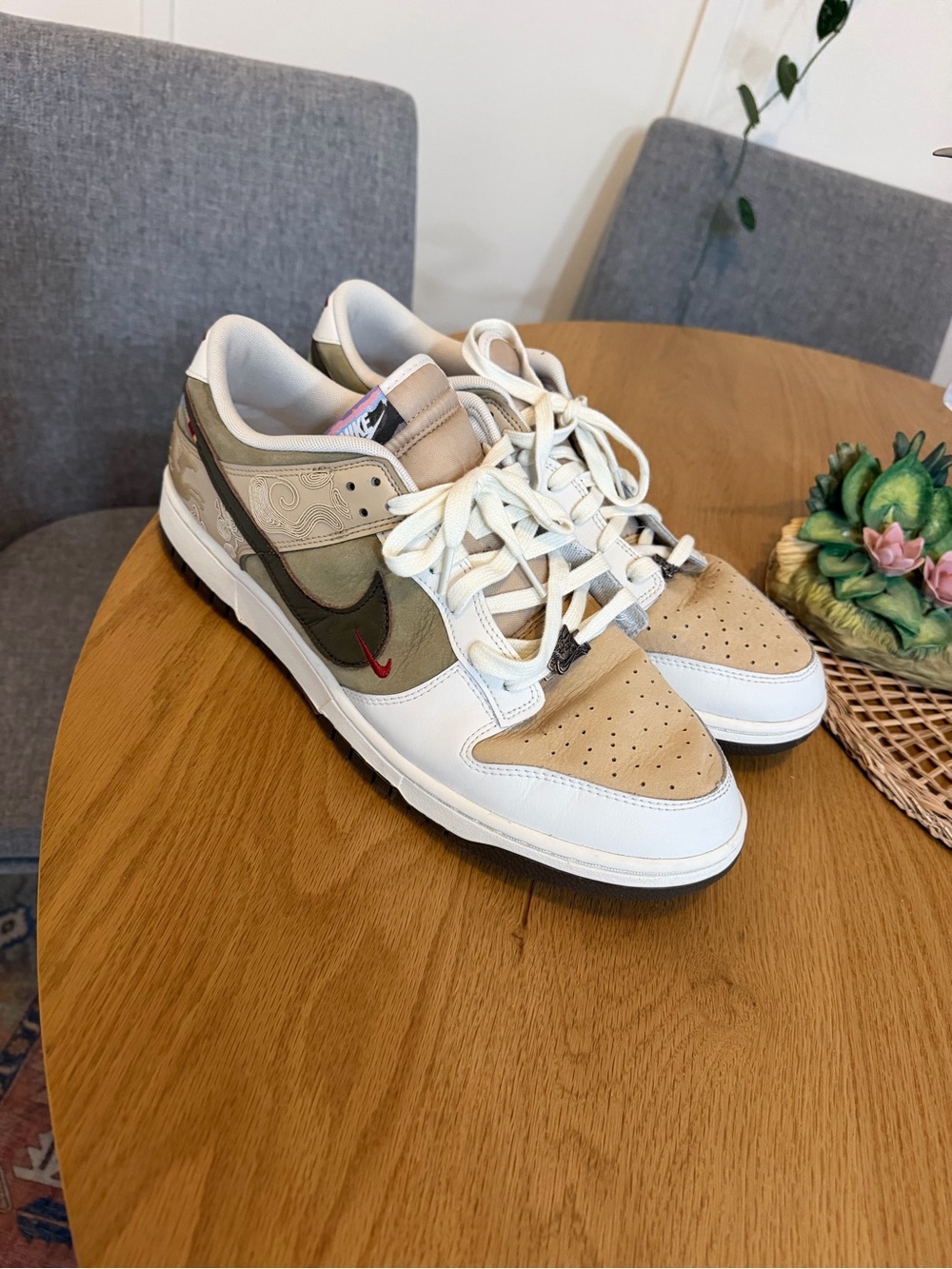 Nike Dunk Low Linen/Dark Hazel/Phantom/Neutral Olive Men's Shoe Size 15